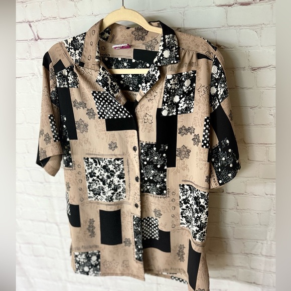 Tansay Floral Patchwork Shirt -Vintage, Gen Z, Eclectic- - Picture 2 of 5